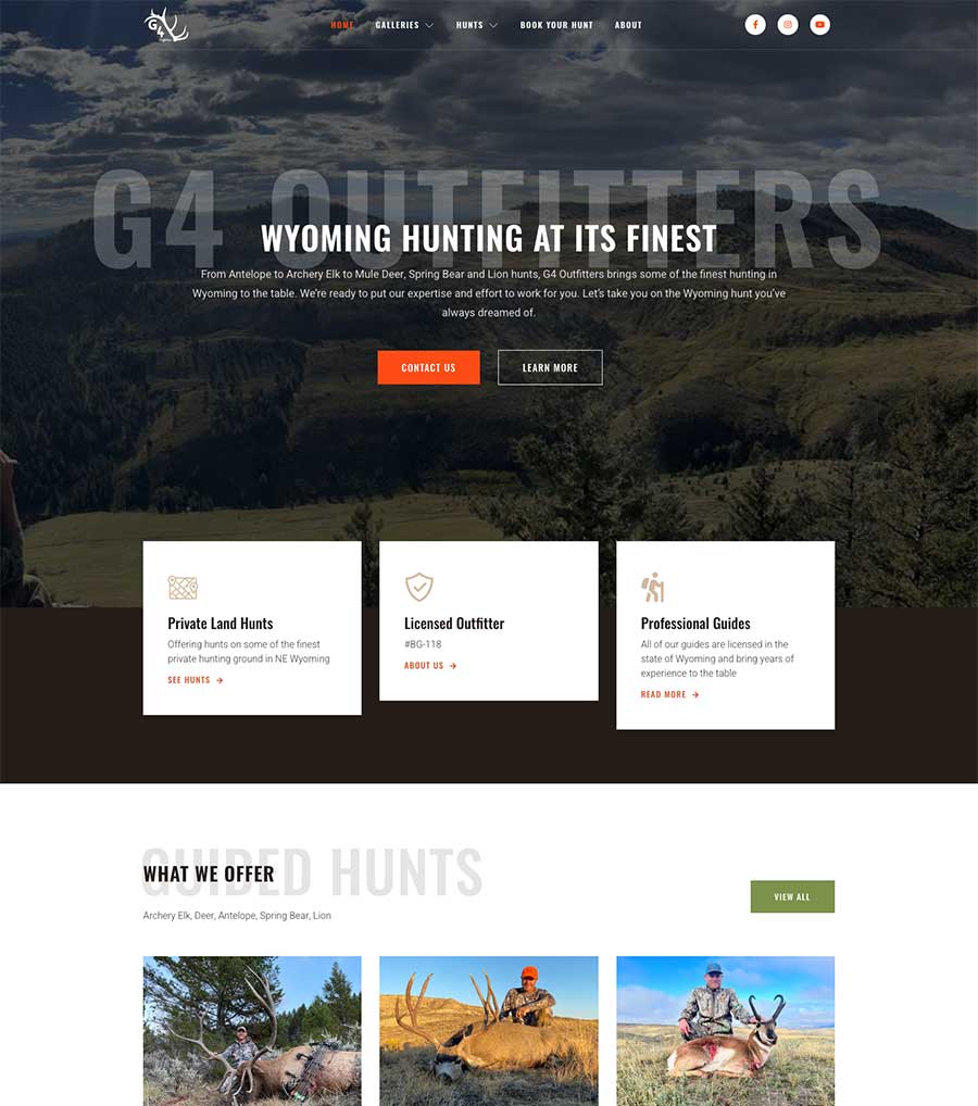 best-hunting-outfitter-website-design-service